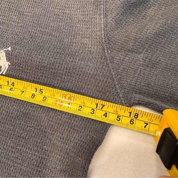 Polo Ralph Lauren Men's Grey Waffle Knit Thermal Crew-Neck Long Sleeve Shirt S - Picture 7 of 11